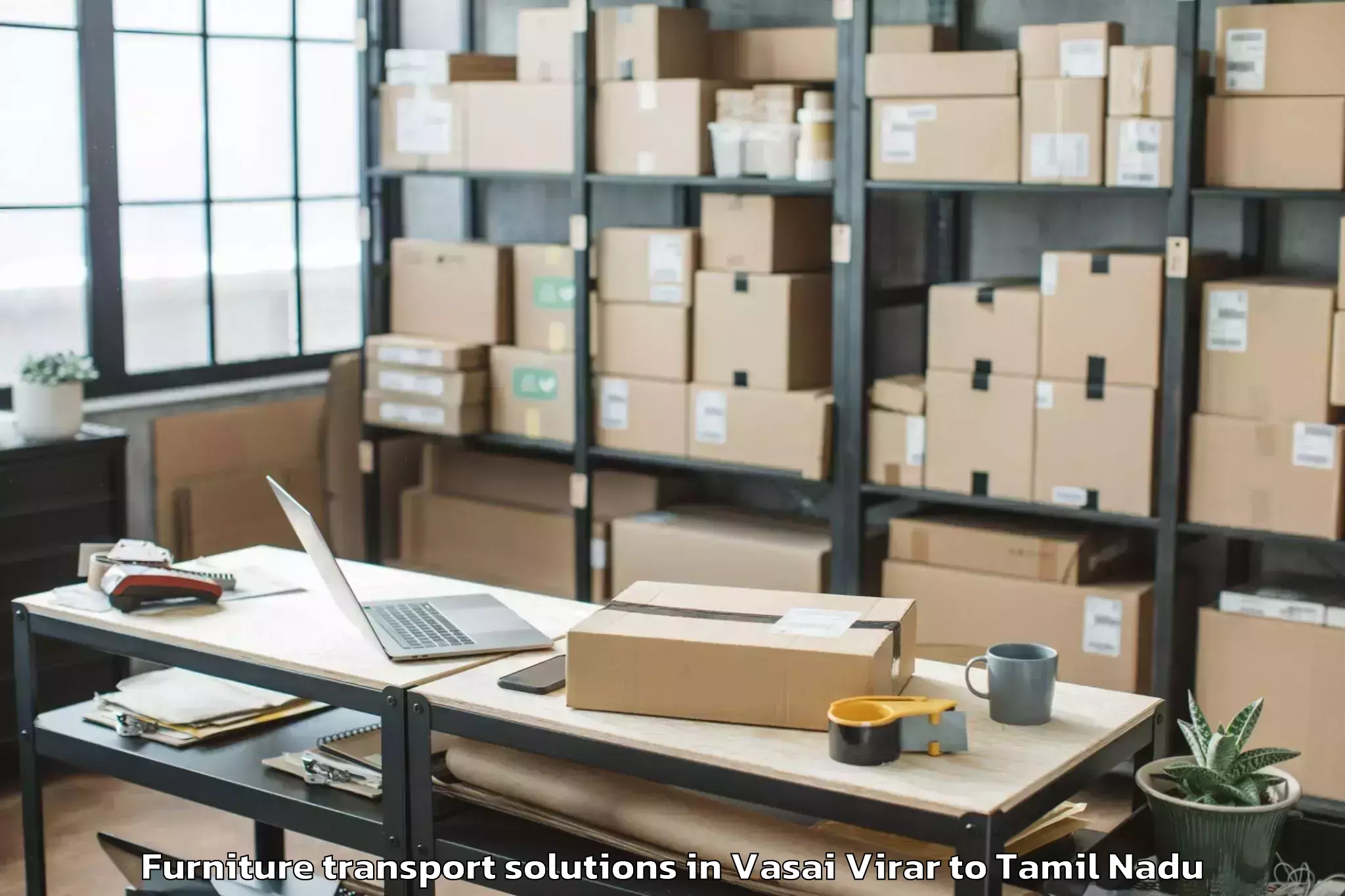 Reliable Vasai Virar to Kottaiyur Furniture Transport Solutions